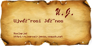 Ujvárosi János névjegykártya